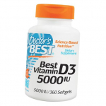 Vitaminas D3, Vitamin D3 5000, Doctor's Best 180 mink&scaron;tųjų kapsulių (36327034) 360softgels