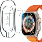 3 vnt. pilno dangčio grūdinto stiklo ekrano apsauga, skirta Apple Watch Ultra 2 9 8 Iwatch 49MM 49 MM 2022 2023 Apsauginė plėvelė Apsaugos priedai 49mm