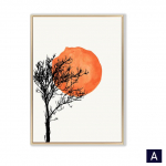 Abstract Boho Sun Nature Canvas Art Minimalistinė dekoratyvinė tapyba &Scaron;iaurės &scaron;alių plakatai ir spaudiniai Sienų paveikslėliai svetainės dekoravimui 21cm&times;30cm NoFrame