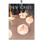 Balerinos biblioteka Liūtas New Yorker žurnalas Sienų meno drobės Tapyba Plakatai ir spaudiniai Sienų nuotraukos, skirtos svetainės dekoravimui be rėmelio 30*40cm