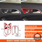 Skirta Mercedes-Benz CLA C117 2014-2018 GLA X156 2015- Vidinės durų rankenos dangtelio apdaila Anglies pluo&scaron;to automobilio interjeras RHD 2