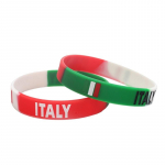 2 vnt Italija vėliava silikoninė apyrankė sportinė apyrankė itali&scaron;ka rie&scaron;o juostelė rankinė vyrų moteri&scaron;ka guminė juosta krep&scaron;inio futbolo sirgaliams madingi aksesuarai 2pcs