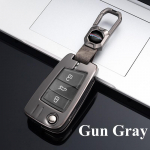 Metalinis automobilio raktų dėklas skirtas Volkswagen VW Polo Golf 7 MK7 Tiguan passat Skoda Octavia Kodiaq Karoq Seat Ateca Leon raktų krep&scaron;iui pilka spalva