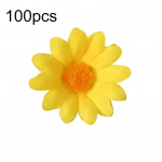 100 vnt Dirbtinių gėlių netikro &scaron;ilko saulėgrąžų galvutės Vestuvių gėlių gėlių &bdquo;pasidaryk pats&ldquo; dekoras balta