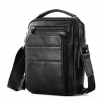 Natūralios odos pečių krep&scaron;iai vyrams Messenger Bag Vintage Tote Crossbody Bags Rankinė juoda