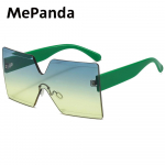 MePanda Unisex dviejų spalvų berėmiai vientisai madingi vakarėlio lauko akiniai nuo saulės., UV400 &scaron;ampanas