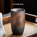 Didelis retro keramikos arbatos puodelis su dangteliu ir infuzatoriumi Kung Fu arbatos rinkinys Stambios keramikos biuro kavos puodelis Dovana skirta Saudo Arabijai only Cup balta