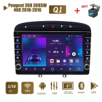 icreative 2 din Android automobilio radijo daugialypės terpės vaizdo grotuvas, skirtas Peugeot 308 308SW 408 2010-2016 su mygtuko rankenėle Carplay WiFi 2+32GB