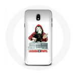 Coque pour Samsung Galaxy S5 La casa de papel masque logo fond blanc