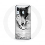 Coque pour samsung galaxy A40 Loup Duo animaux