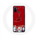 Coque pour Oppo A53 BTS Bangtan Gar&ccedil;ons Fond Rouge Cadeau de No&euml;l 2023