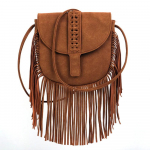 Dirbtinė zom&scaron;inė oda Hippie Gypsy Boho Bag Moteri&scaron;kos rankinės Krep&scaron;ys Vintage Fringe Kutas Bohemian Bag Moteri&scaron;ki Pečių Krep&scaron;iai Crossbody ruda