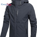 Cozy Up vyri&scaron;ka lengva, vandeniui atspari striukė nuo lietaus, lietpaltis su gobtuvu žygiams nuo vėjo 5XL pilka
