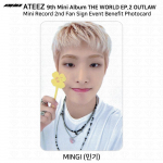 ATEEZ THE WORLD EP.2 OUTLOW Fan Sign Event Benefit Photocard Minirecord Everline Mingi - MR 2nd