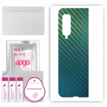 apgo Protective Skin Sticker for the back compatible with Samsung Galaxy Fold, Wrap Film, Foil, Vinyl - Pattern Carbon Chameleon CAKA1