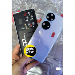 6,6 colio, skirtas Huawei P50 Pro galinio akumuliatoriaus dangtelio galinio stiklo galinio korpuso durelės, skirtos P50Pro akumuliatoriaus dangčiui su fotoaparato rėmo objektyvu Blue With Frame lens