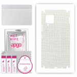 apgo Protective Skin Sticker for the back+sides compatible with Samsung Galaxy A42 5G, Full Wrap Film, Foil, Vinyl - Pattern White Fabric