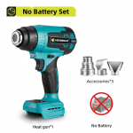 2000 W elektriniai &scaron;ilumos pistoletai kar&scaron;to oro pistoletai 9 pavarų reguliuojami belaidžiai buitiniai elektriniai įrankiai, skirti Makita 18V baterijai NO Battery