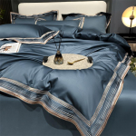 A klasės grynos medvilnės patalynė, keturių dalių medvilnė, &scaron;viesi prabanga, 200 siūlų skaičius medvilne, i&scaron;siuvinėtas antklodės užvalkalas F