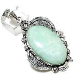 Amazonite Gemstone Handmade 925 Sterling Silver Gift Jewelry Pendant 2.64 p4s00