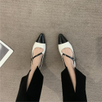 &bdquo;Mary Jane&ldquo; batai moterims, laisvalaikio slydimo patogūs dirželiai su sagtimi Plok&scaron;tieji batai &bdquo;Ballet Flats&ldquo; moteri&scaron;ki smailūs &bdquo;Mary Jane Flats&ldquo; batai 35 juoda