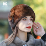 Audinės kepurė moteri&scaron;ka žieminė nauja mados audinės plaukų visa audinė madinga &Scaron;iaurės Rytų audinės kepurė žieminė &scaron;ilta kailinė kepurė XL (above 60cm)