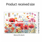 Dažytas žalias augalas Yu Mei Žmogaus gėlė Drugelis Miegamasis Svetainė Namų gražinimas Dekoratyvinis sienos lipdukas 30*90CM*2PCS/fun-c5