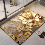 New Plant Gėlės Vonios sugeriantis kilimėlis Tualetas Buitinis Neslystantis kilimėlis Tualeto durų durų greitai džiūstantis kilimėlis 80*120cm（2.5mm）