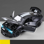 Naujas didelis 1:18 &bdquo;Ford Mustang GT500&ldquo; miniatiūrinio lydinio, liejamo metalo sedano modelis, stalinis stalas, kolekcija, dekoracija, tendencija, papuo&scaron;alai, vaiki&scaron;ki žaislai juoda