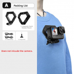 Magnetinio siurbimo atrama, skirta DJI Action 4 Gopro 11 Insta360 X3 stipraus magneto adsorbcijos krūtinės laikikliui Paimkite pirmojo asmens laikiklį