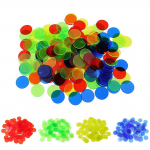 100 vnt 19 mm skaidrūs 4 spalvų skaitikliai skaidrūs skaičiavimo žetonai plastikiniai žymekliai matematikos pokerio žaidimui mėlyna