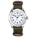 Hamilton Khaki Field Expedition Tekstilinis dirželis Baltas ciferblatas Automatinis H70315910 100M Unisex laikrodis balta