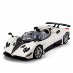 1/24 mastelio Pagani Zonda HP Barchetta lydinio koncepto sportinio automobilio modelis, metalinės liejimo transporto priemonės, automobilio modelis, garsas, &scaron;viesa, vaikų žaislas, dovana balta