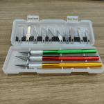 Drožinėjimo peilių 13 dalių rinkinys Metalinis kotas Drožinėjimo peilis Didelės vertės Rankinis ra&scaron;iklio peilis Modeliavimas Folijos meno peilis 13pcs