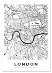 Plakat mapa plan miasta Londyn 21x29,7 cm A4