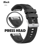 Huawei Watch GT5 Pro 46mm apyrankė, universali silikoninė apyrankė, skirta Huawei Watch GT4 Pro 22mm laikrodžiui. Universal 22mm width juoda