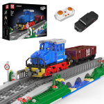 Mould King 12038 Techninės transporto priemonės Žaislai Nuotolinio valdymo ESU KG230 Dyzelinis lokomotyvas Statybiniai blokeliai Vaikams Kalėdinė dovana 12038