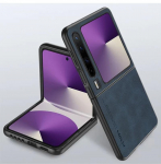 Skirtas Huawei Pura X Luxury Skinsheep odos sulankstomas telefono dėklas, skirtas Huawei Pura X VDE-AL00 Protect smūgiams atsparus silikono kra&scaron;to buferis For Huawei Pura X mėlyna