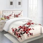 Red Wedding Rose Series Love Flower King Queen Dviejų lovų pilni patalynės komplektai Viengulės dvigulės lovos antklodės komplektas ir 2 vnt pagalvės užvalkalas 135x200 cm
