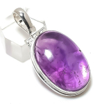 Sage Amethyst Gemstone Handmade 925 Sterling Silver Jewelry Pendant 1.85 l6r45