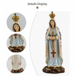 62KD Eleganti&scaron;ka Fatimos &Scaron;ventosios Mergelės Statula Religinė Figūrėlė Su Realisti&scaron;ka CHINA