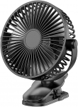 Automobilinis ventiliatorius, Automobilinis ventiliatorius, 24 V/12 V, Maitinamas USB, Sunkvežimis, Mažas, Lengvas, Automobilinis cirkuliatorius, juoda