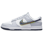 Nike Dunk Low 3D Swoosh Vyri&scaron;ki sportbačiai Balti Juodai Mėlyni Volt DV6482-100 38.5