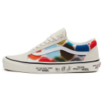Vans Old Skool Retro žemi sportbačiai riedlenčių bateliai Unisex sportbačiai Balti Raudoni Mėlyni VN0A54F39XQ 38
