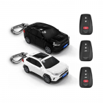 Toyota RAV4 klasės raktų pakabukas, modelio rakto apsauga, personalizuota dovana automobilio raktų pakabukas, su sagties priedu balta