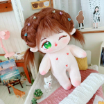 20cm Kawaii Pliu&scaron;inė Medvilninė Lėlė Idolas I&scaron;kam&scaron;a Super Žvaigždės Figūrėlė Lėlės Be Atributų Garbanoti Plaukai Verkianti Lėlė Galima Keisti Drabužius Dovana without skeleton