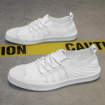 Vyri&scaron;ki sportbačiai Laisvalaikiai Batai Riedlenčių sportiniai Vyri&scaron;ki Plok&scaron;tieji Madingi Drobiniai Batai Kvėpuojantys Neslystantys vairavimo teniso sportiniai bateliai 39 balta