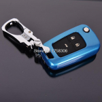 Paint Metallic Key Fob Case Shell Cover Key Fob Skin Covers replacement for GMC Buick Lacrosse Verano Regal mėlyna