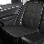 Automobilio sėdynės apsauginis užvalkalas, odinis vaikų saugaus galinės sėdynės kilimėlis ISOFIX sąsajos apsauga, antklodė, skirta vaikams juoda