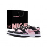 Nike Dunk Atsparūs dilimui Kvėpuojantys Atsparūs dilimui Kvėpuojantys Žemi Kateboard batai Unisex Juodi Rožiniai DD1391-100(Team1461-SBOX) 35.5